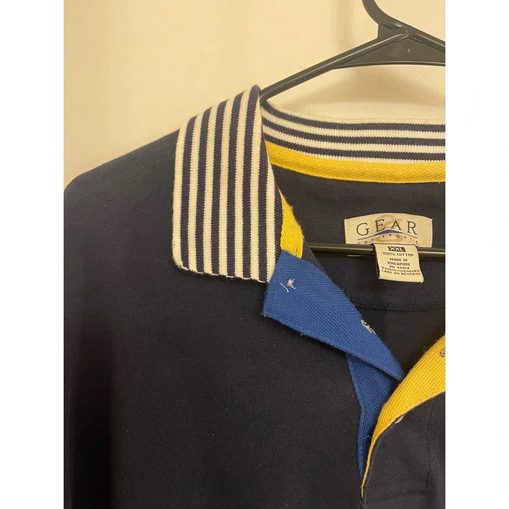 Vintage 90s Air Force Color Block‎ Men's Polo Retro Classic Military